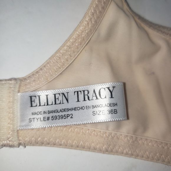 ELLEN TRACY Nude Underwire Bra Size 36B - Picture 6 of 9